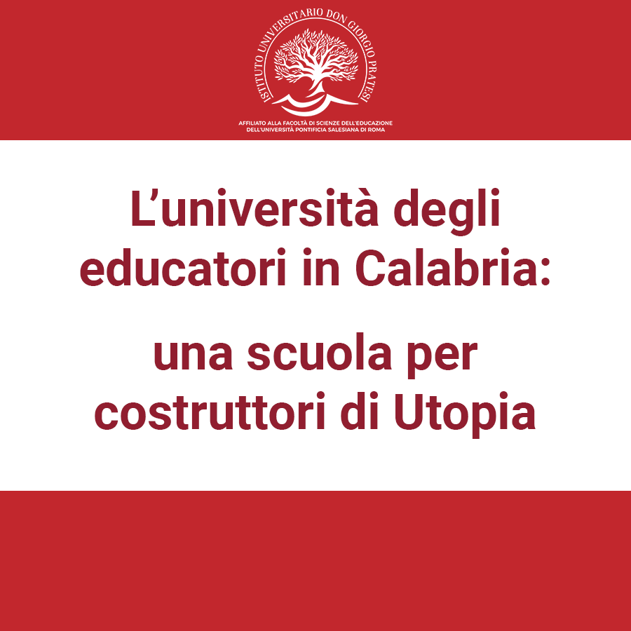 copertina L’università degli educatori in Calabria- una scuola per costruttori di Utopia