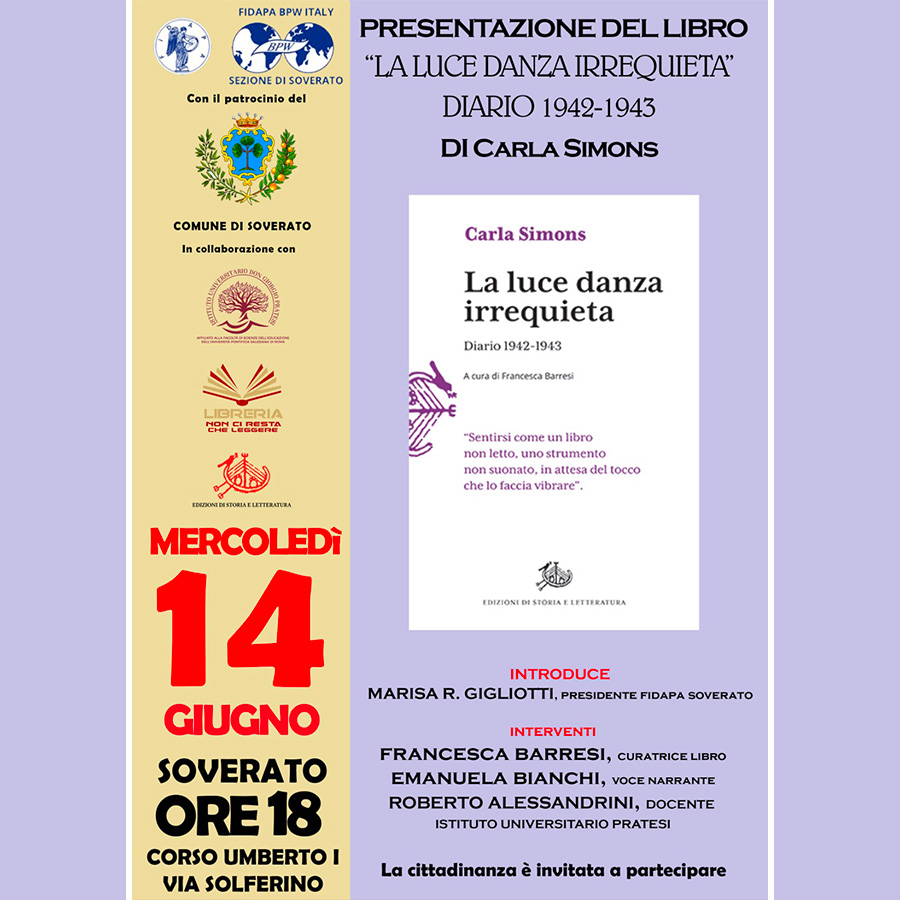 copertina evento la luce danza irrequieta 14 giugno